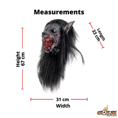 Black Wolf, Máscara de Hombre Lobo Bestia Sangrienta, Máscaras de Hombres Lobo Ideal para Disfraz de Halloween