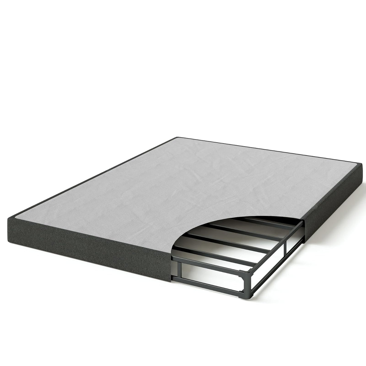 Zinus WonderBox (TM) - Resorte de Caja Inteligente de 5 Pulgadas, Base de colchón de Montaje rápido, Marco de Metal Duradero, King, Gris