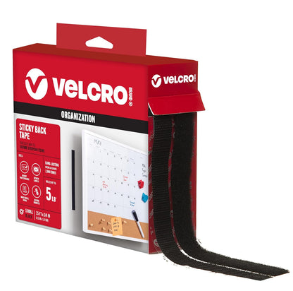 Velcro Brand 90081 Tiras de Velcro con la Parte de Atrás Adhesiva