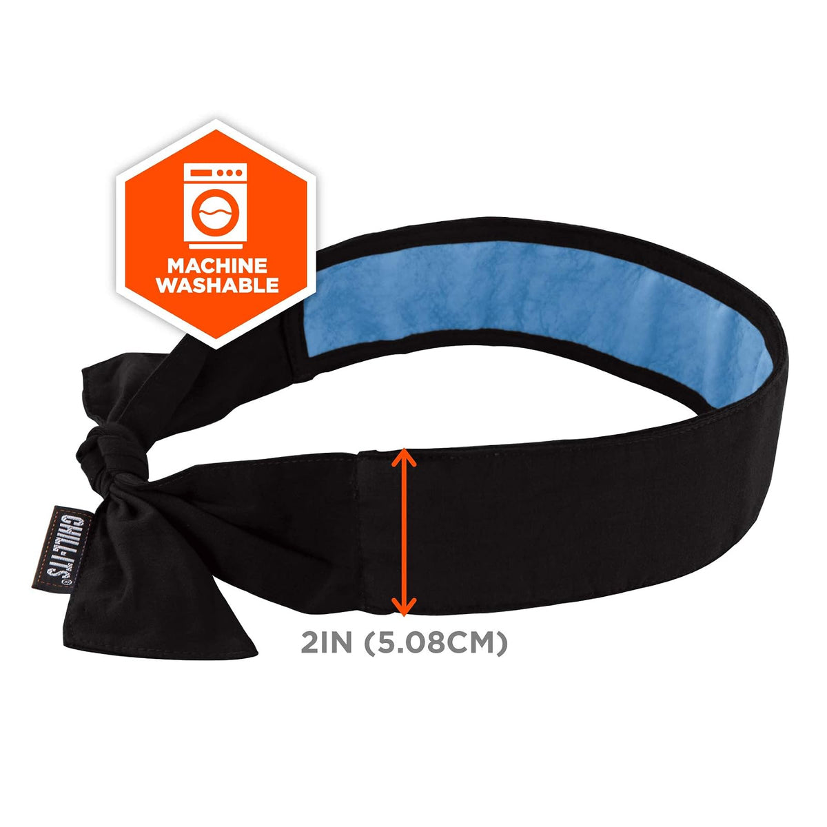 Ergodyne Chill Its 6700CT - Bandana de refrigeración forrada con material de PVA evaporativo para un alivio rápido de enfriamiento, lazo para un ajuste ajustable, paquete de 2