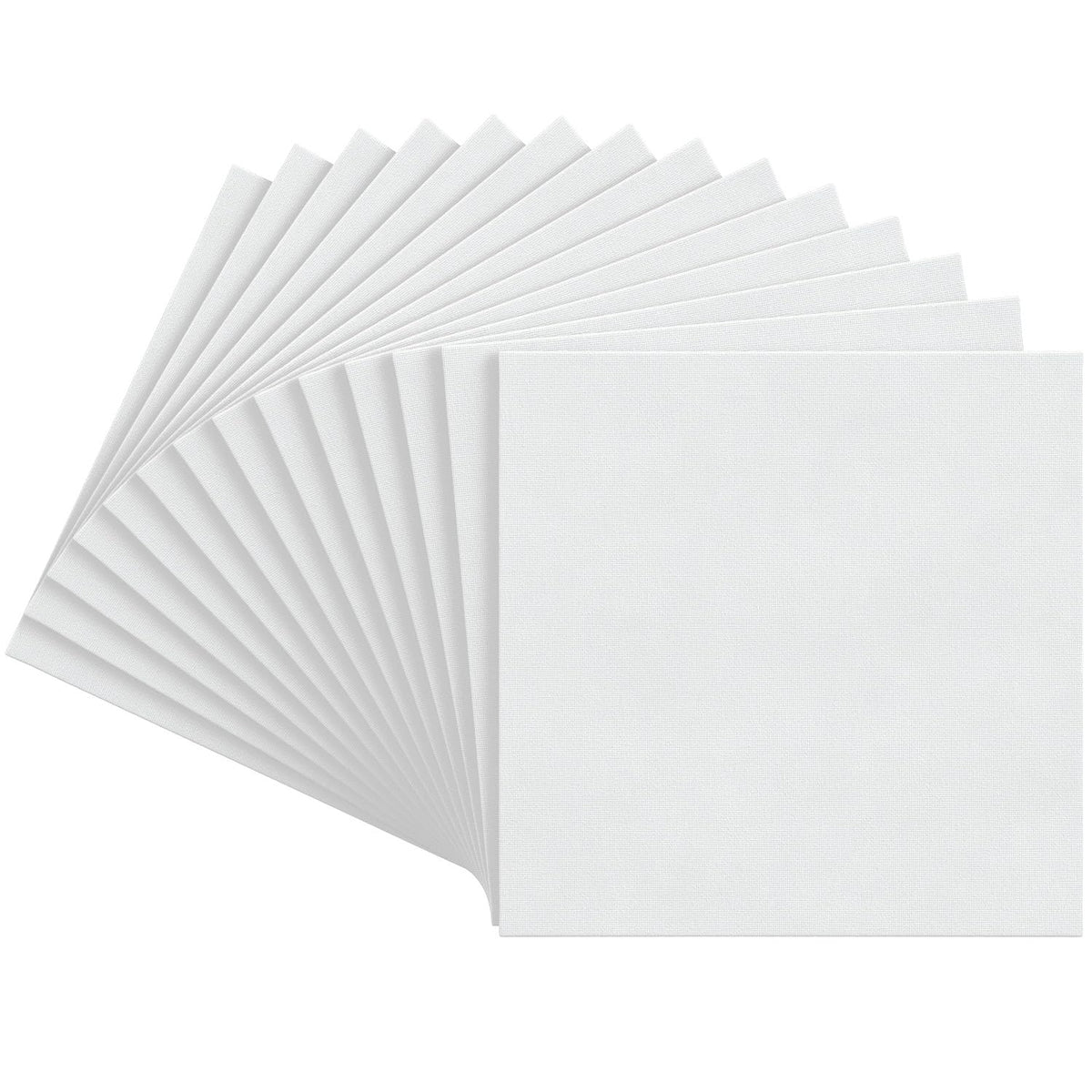Arteza Paneles de lienzo para pintar cuadros, 8x8” (20,3x20,3 cm), pack de 14 lienzos imprimados sin ácido, 100% algodón, para óleo y medios húmedos, artista profesional, aficionado y principiante