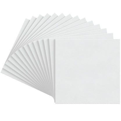 Arteza Paneles de lienzo para pintar cuadros, 8x8” (20,3x20,3 cm), pack de 14 lienzos imprimados sin ácido, 100% algodón, para óleo y medios húmedos, artista profesional, aficionado y principiante