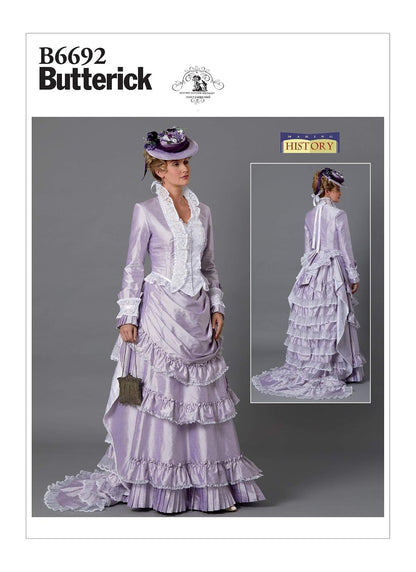 Butterick B6692E5 - Patrón de costura para chamarra y falda para mujer, tallas 14-22