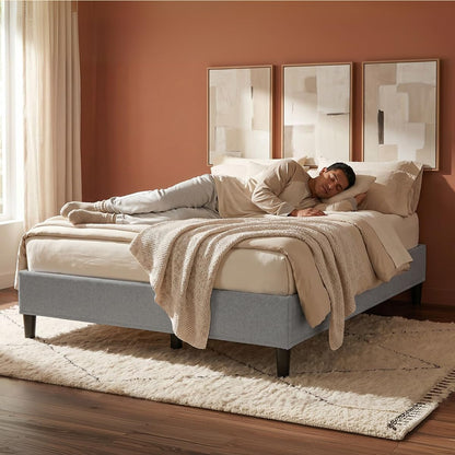 Nooz Base de Cama Metal Individual Fácil Armado Sin Herramientas Resistente Acero Sin Ruido Ahorra Espacio