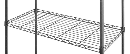 Whitmor - Estantería Suprema de 5 Niveles, estantes de Almacenamiento de Metal, Estante Ajustable Resistente con Ruedas, Capacidad de 400 Libras por Estante, 2000 Libras en Total para despensa