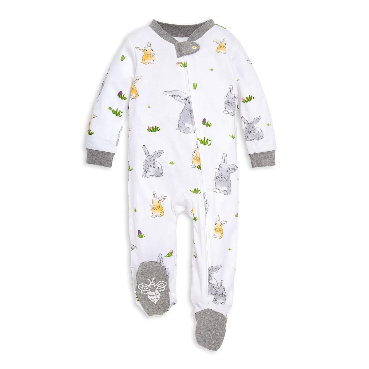 Burt's Bees Baby Pijamas de Algodón Orgánico para Bebé - 0-3 Meses - Bunny Trail