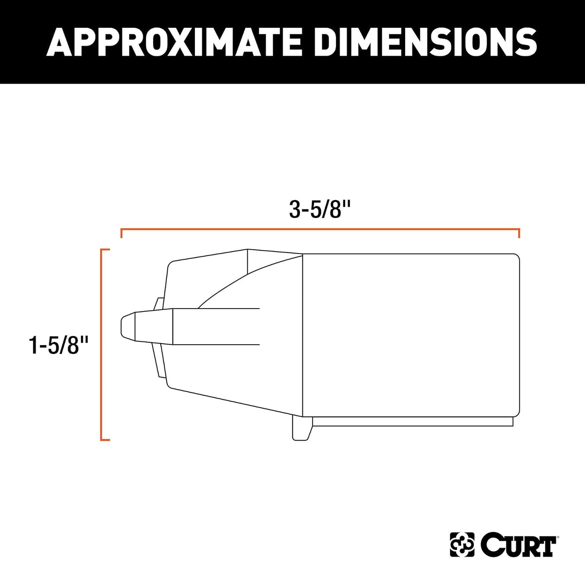 CURT 58141 Conector de Cableado de 7 Pines para Remolque RV Blade