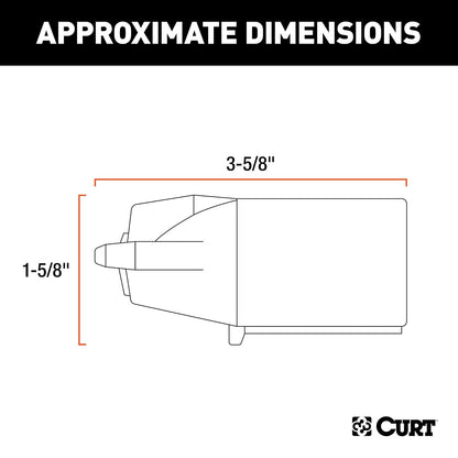CURT 58141 Conector de Cableado de 7 Pines para Remolque RV Blade