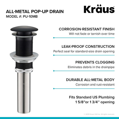 Kraus PU-10BG - Escurridor desplegable, color dorado, Moderno, Negro mate