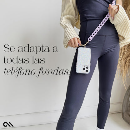 Case-Mate - Correa Cruzada para teléfono Celular, Correa para teléfono Celular Manos Libres, Soporte para Cadena de Cuello para iPhone 16 Pro Max/15 Pro Max/14 Pro Max/13 Pro/12/S24 Ultra - Lavanda
