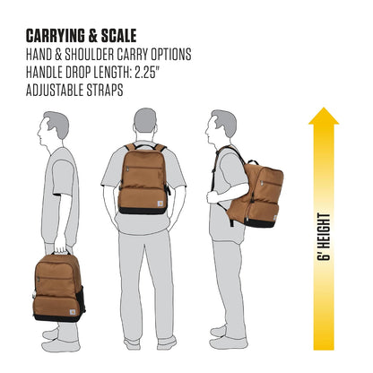 Carhartt Insulated Two Compartment Cooler Backpack, Durable Water Resistant W/Adjustable Shoulder Straps for Camping, Beach & Travel