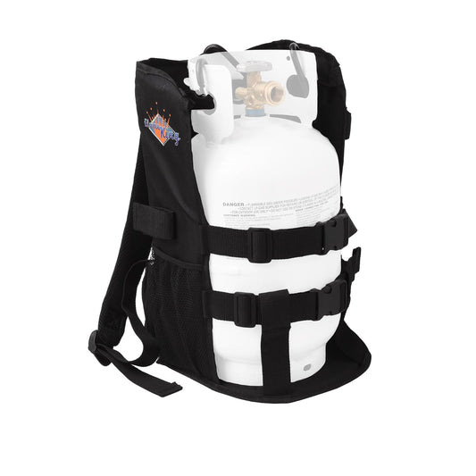 Flame King - Mochila para tanque de propano para cilindro de 5 libras o 10 libras y antorcha de malezas