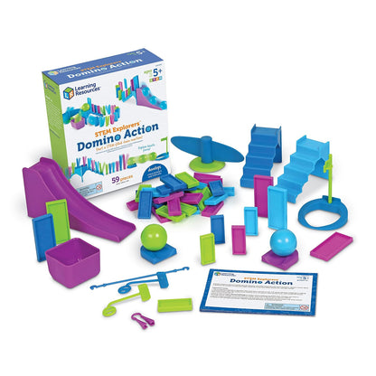 Learning Resources STEM Explorers, Set de Construcción STEM - Acción Domino