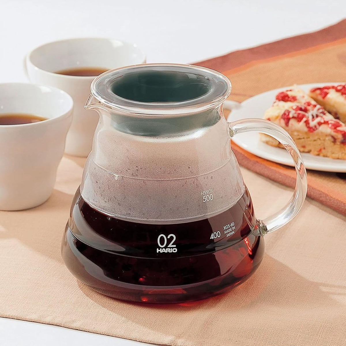 Hario V60 Glass Range Coffee Server, 600 ml, transparente