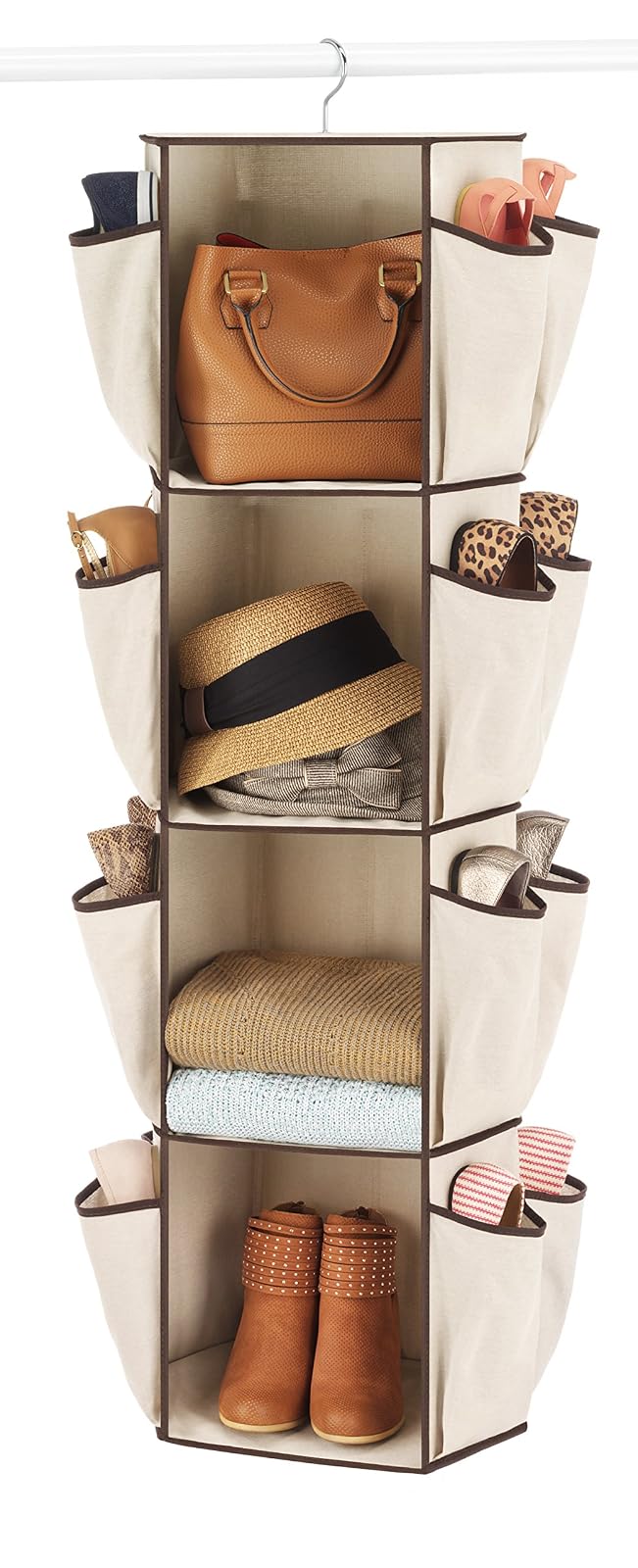Whitmor Organizador Giratorio para clóset, Beige y café