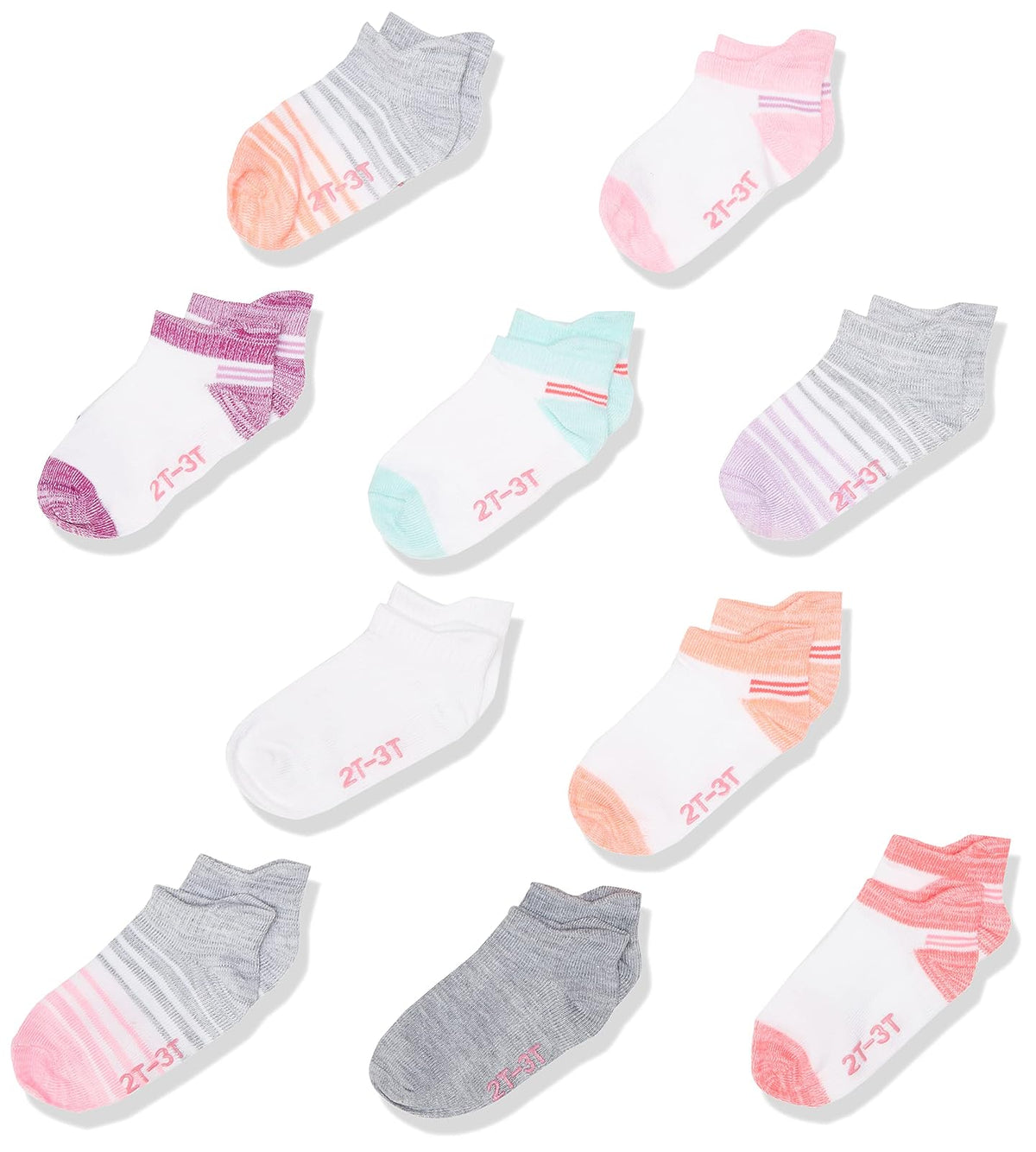 Hanes Paquete de 12 Calcetines Antideslizantes para Niña - 12-24 Meses - Surtido – 10 unidades.