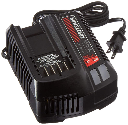 CRAFTSMAN V20 Cargador de batería, indicador de carga LED, compatible con todas las herramientas eléctricas CRAFTSMAN V20 y baterías de herramientas para exteriores (CMCB104)