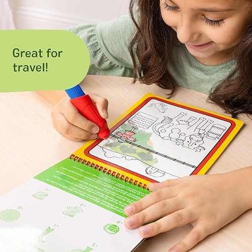 Melissa & Doug On the Go Water Wow! En la granja (Bloc reutilizable de actividades revela con agua, pluma gruesa de agua)