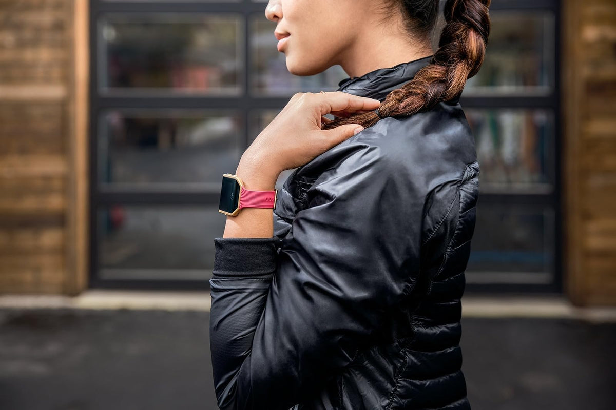 Fitbit Blaze Accessory Band, Slim Pink Gold, Large