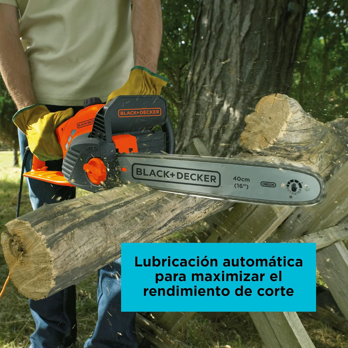 BLACK+DECKER Motosierra Eléctrica 16", 1850W, 5500 RPM, GK1740