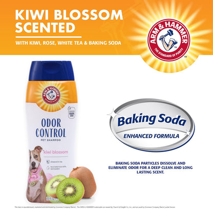 Arm & Hammer for Pets Super Deodorizing Shampoo for Dogs | Best Odor Eliminating Dog Shampoo | Great for All Dogs & Puppies, Fresh Kiwi Blossom Scent, 20 oz, 2-Pack