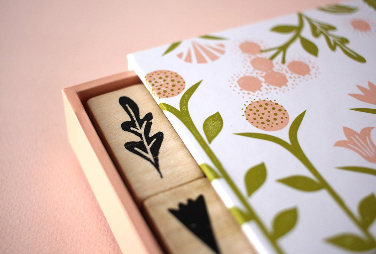 Stamp Garden: (25 stamps, 2 ink colors, assorted plant and flower parts, perfect for scrapbooking, printmaking, diy crafts, and journals)
