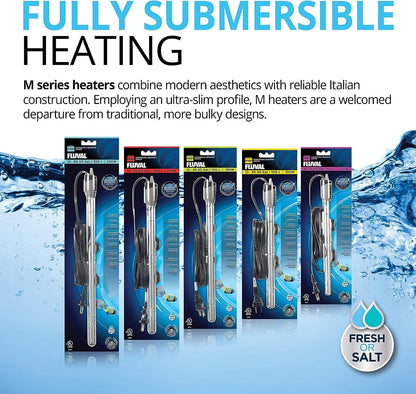 Fluval M200 Calentador Sumergible, Calentador de 200 W para acuarios de hasta 65 GAL., A784