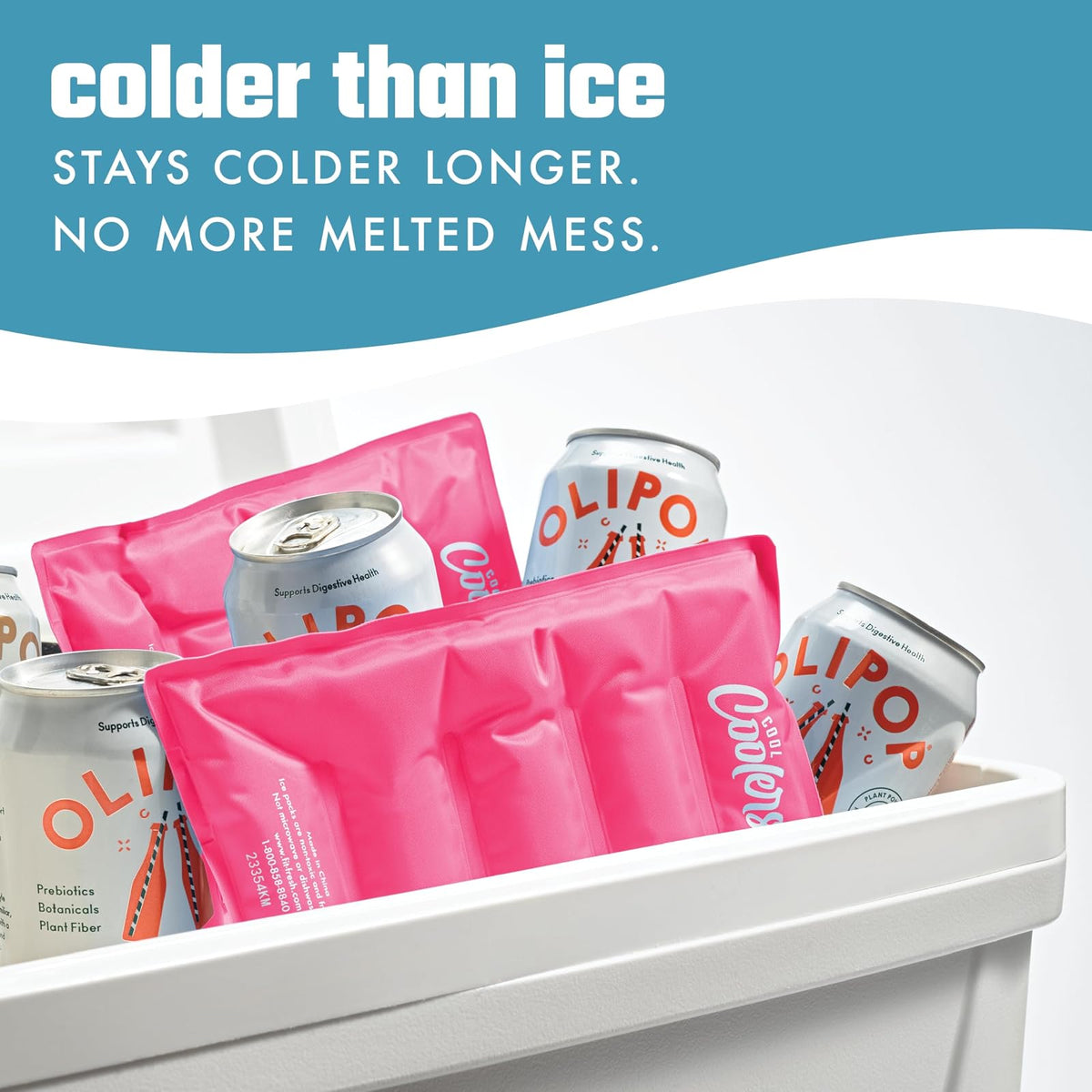 Cool Coolers 2 Pack Soft Ice Packs for Cooler, Flexible Stretch Nylon, Lunch Box Ice Packs, Ice Packs for Lunch Boxes
