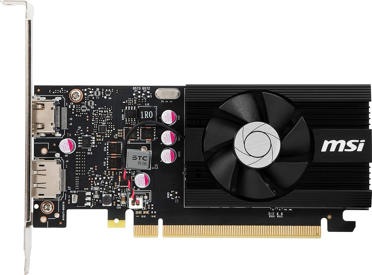 MSI Gaming GeForce GT 1030 4GB GDRR4 64 bits HDCP Compatible con DirectX 12 DP/HDMI Tarjeta gráfica OC de Ventilador único (GT 1030 4GD4 LP OC)