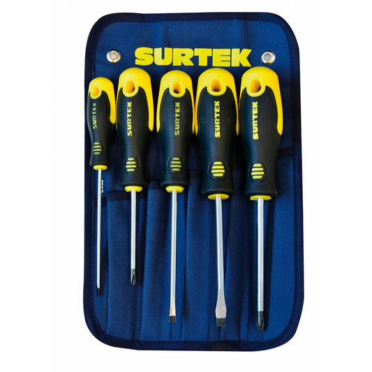 Surtek D200C Juego de 5 Destornilladores Estuche Combinado