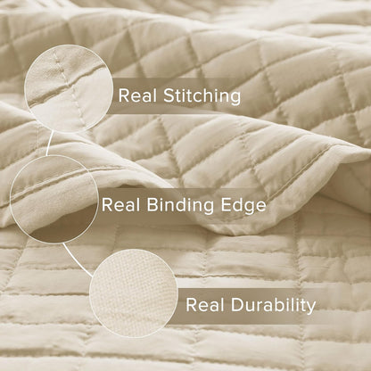 Comfort Spaces - Juego de Ropa de Cama de Microfibra hipoalergénica Ultra Suave, Ivory, Twin/Twin XL, 1, 1