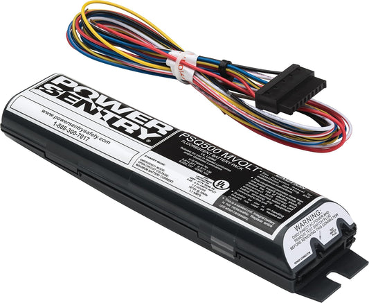 Lithonia Lighting Balasto de emergencia de desconexión rápida de 1400 lúmenes Power Sentry de 1400 lúmenes para Sentido de batería MV14TD de Lithonia Lighting para luminarias fluorescentes, Paquete de batería, 500L Back Up, Negro