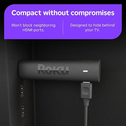 ROKU Streaming Stick 4K | Dispositivo de transmisión 4K/HDR/Dolby Vision con Control Remoto de Voz y Controles de TV