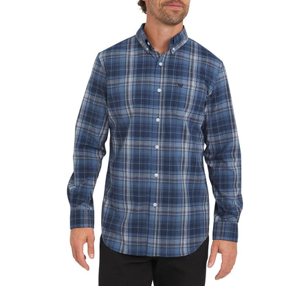 Chaps Camisa Casual de Popelina para Hombre, Manga Larga - M - Twilight