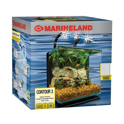 MarineLand Kit de Acuario con luz, Almohadilla de espuma, 11 litros