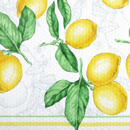 MARTHA STEWART Lots of Lemons - Juego de Toallas de Cocina, Guantes de Horno y agarraderas, Blanco/Amarillo