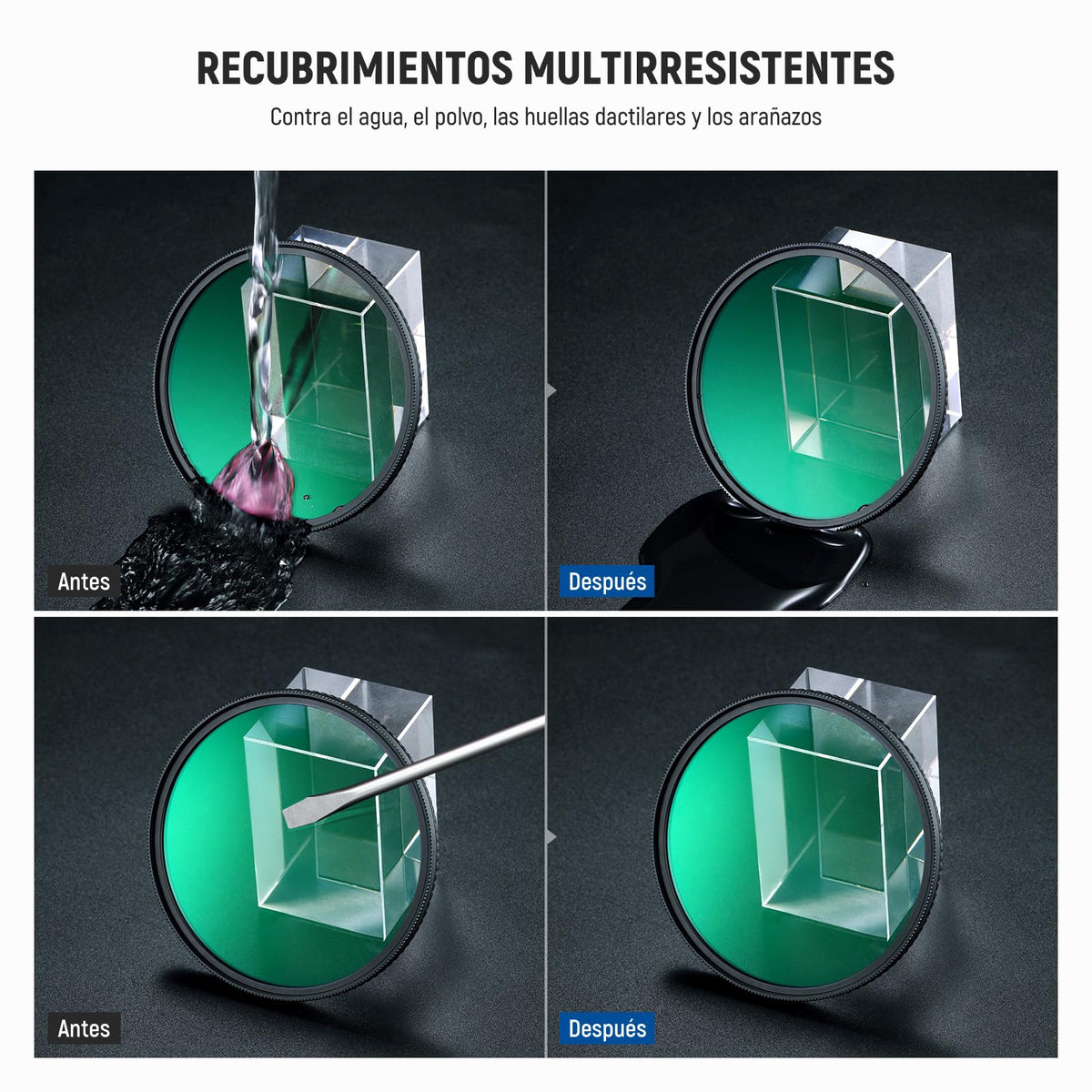 NEEWER 2 en 1 CPL + Difusión Negra 1/4 para Filtro de Efecto Cinematográfico de Niebla, Reducción de Deslumbramiento con Polarización Circular Efecto Cinematográfico Ensueño para Lente Cámara, 58mm