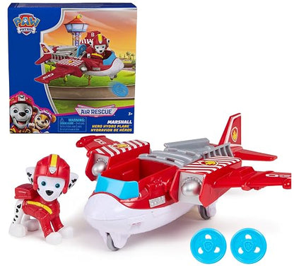 Paw Patrol: Air Rescue, Figura de acción de Marshall y avión Hero Hydro Plane con Lanzador de proyectiles y 2 proyectiles, Juguetes para niños y niñas a Partir de 3 años