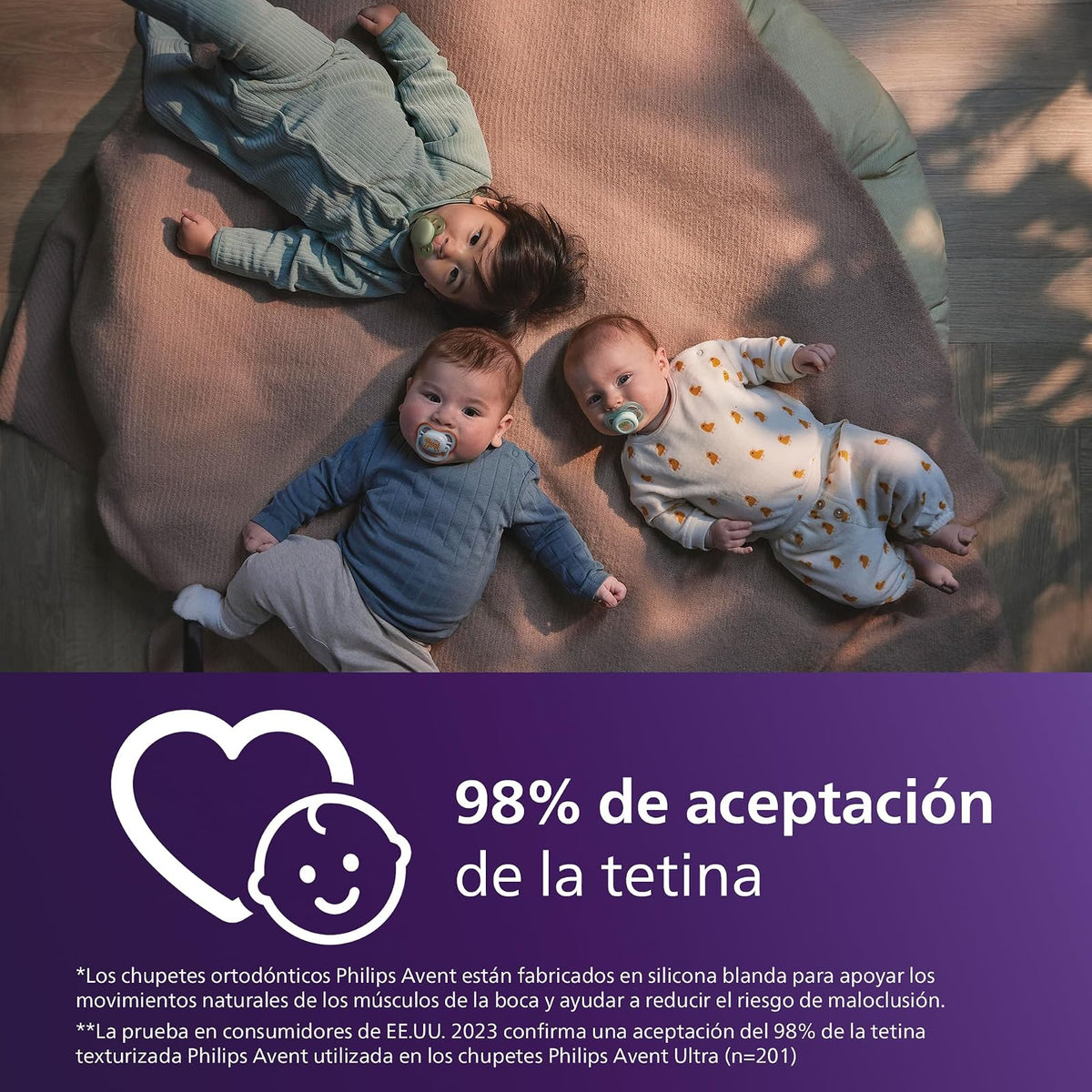 Philips Avent Chupón Ultra Start | Ortodóntico Libre BPA|con Caja Esterilizadora|Turquesa/Azul |0-2 m|2 pzs|SCF075/12