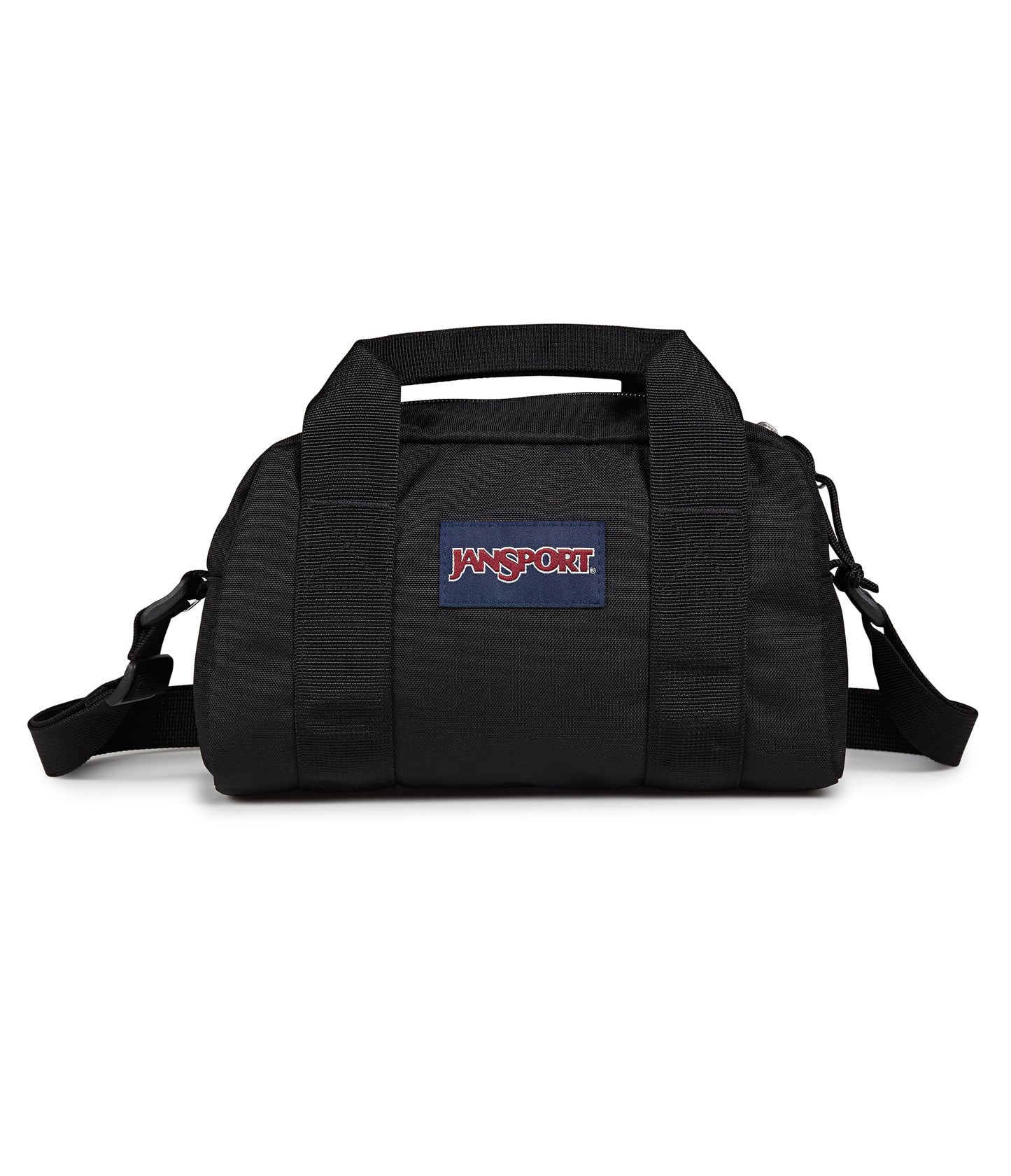 JanSport Weekender Mini Duffel - Bolsa de viaje o gimnasio, para fin de semana duradero con asas de agarre laterales, color negro, Negro -, Una talla, Mini lona de fin de semana