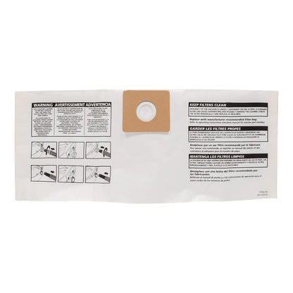 Shop-Vac 9066900 Bolsas de filtro desechables, se ajustan a tanques de 3 galones, ideales para recogida en seco, materiales no peligrosos, compatibles con modelos de 3 galones de Shop-Vac, (3 unidades