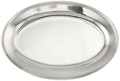Winco Platón Ovalado de Acero Inoxidable - 30.48 cm (12 pulgadas)