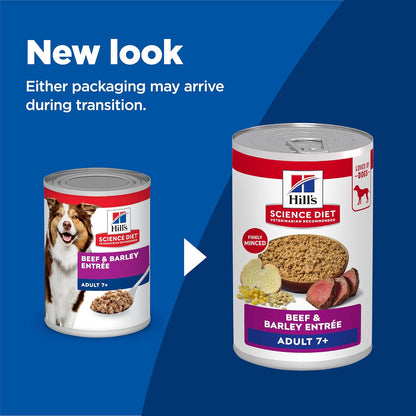 Hill's Science Diet Alimento Húmedo para Perro Adulto Res 12 Pack 370G | Alimento húmedo Hill's para perro, carne de res, vitalidad senior, salud de órganos vitales, energía diaria