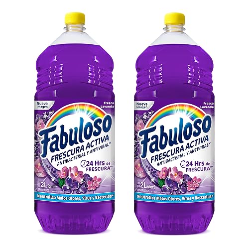 Suavitel Momentos Mágicos Suavizante de Telas Abrazo de Amor 2800ml + Fabuloso Frescura Activa, Limpiador Multiusos Líquido, Fresca Lavanda, 4L, (2 pack 2L) antiviral y antibacterial,