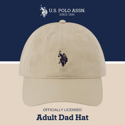 U.S. Polo Assn. Gorro de béisbol pequeño con Logotipo de Pony, 100% algodón, Gorra Ajustable