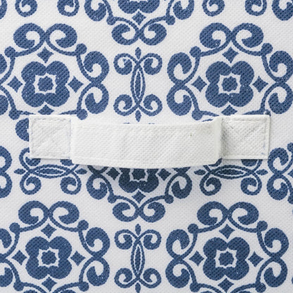 DII Cajas de Almacenamiento de Tela para guardería, oficinas, y organización del hogar, Desplaza, Nautical Blue, 11" Small - Set of 2, 1