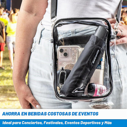GoPong - Juego de 2 Botellas de Alcohol Ocultas Rain or Shine en Forma de Paraguas, Incluye Embudo y Boquilla para Verter