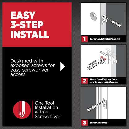 Kwikset Midtown - Cerradura de cerrojo para puerta de entrada frontal con llave, color negro mate, con seguridad SmartKey Rekey resistente a la selección, tornillo muerto de un solo cilindro, con
