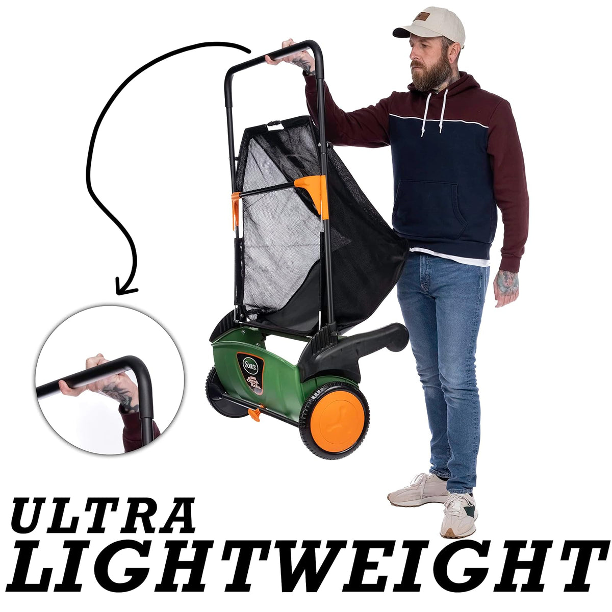 Scotts LSW70026S - Barredora de césped para Exteriores de 26 Pulgadas, Color Negro y Verde
