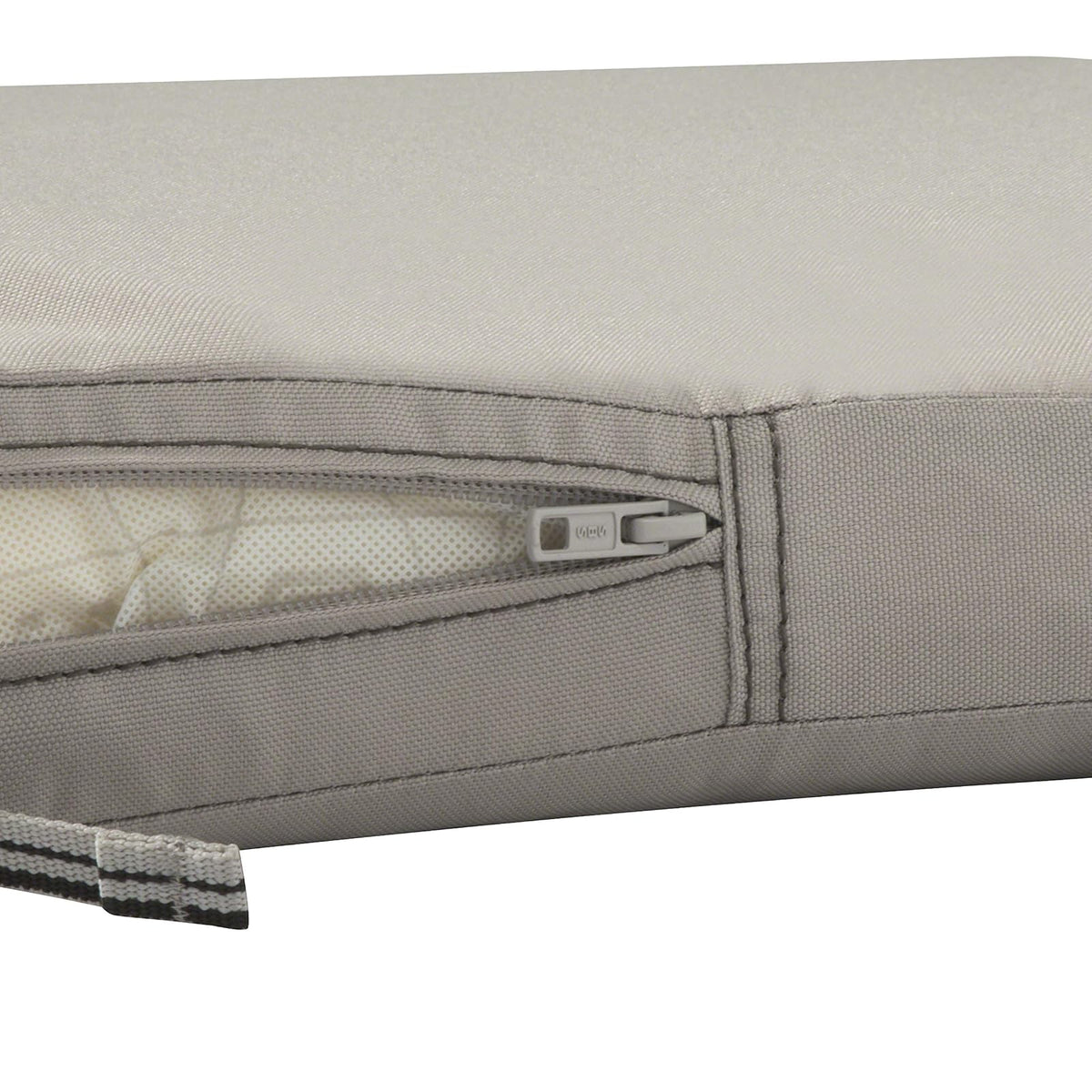 Classic Accessories Ravenna - Funda de cojín para Muebles de Patio, Resistente al Agua, 25 x 22 x 4 Pulgadas, Funda de cojín para Muebles de Patio, Hongos, Fundas de cojín para Muebles de Patio